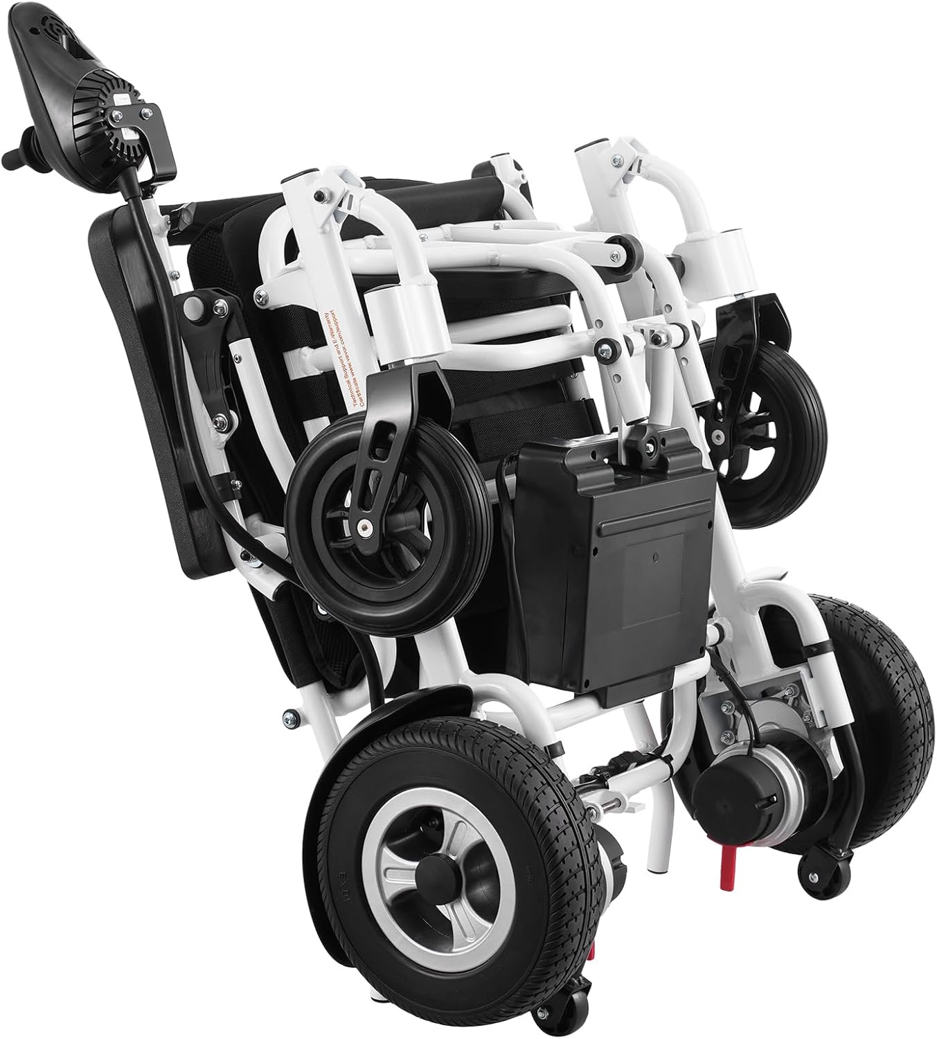 Foldable Electric Wheelchair – 5-Speed Joystick, Long Range, 300 lb Capacity, Solid Tires