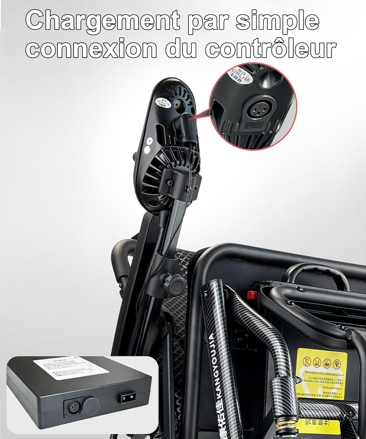 Electric Folding Wheelchair – 500W Motor, 20km Range, Lightweight Frame, Supports up to 150kg
