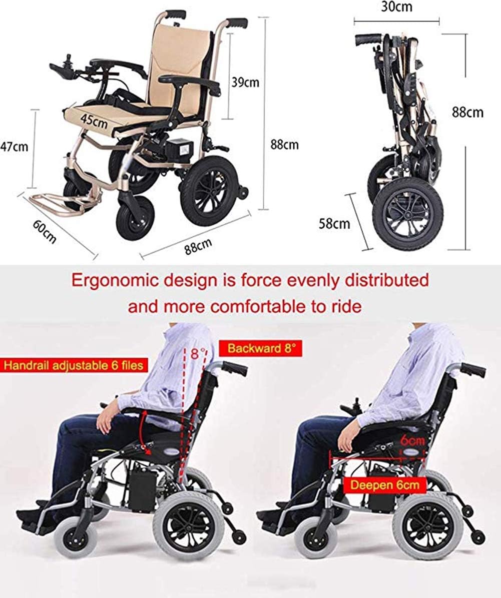 Foldable Electric Wheelchair – 20km Range, 220lb Capacity, 14kg, Dual Battery, 360° Joystick