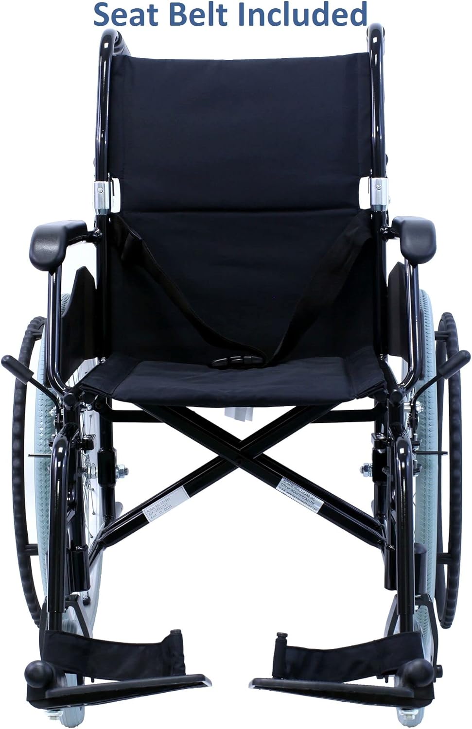 Lightweight Manual Wheelchair – 24 lbs, 18" Seat Width, Foldable Design, 220 lb Capacity