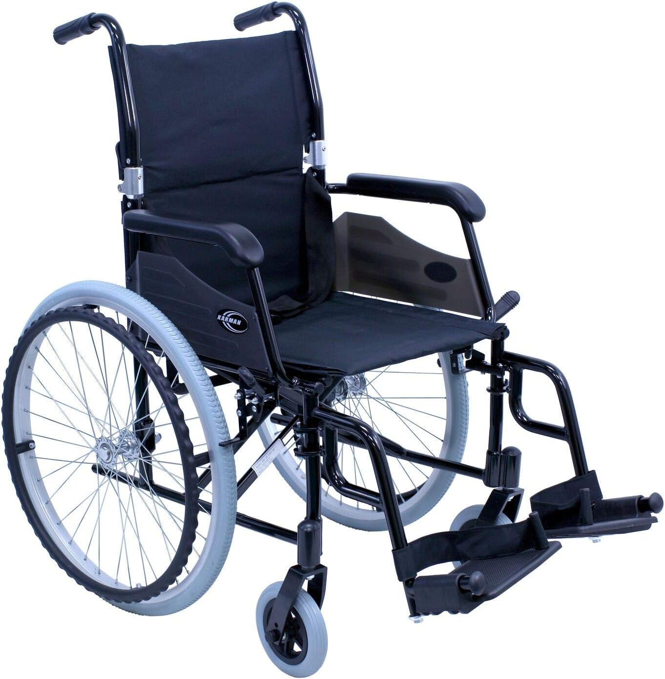 Lightweight Manual Wheelchair – 24 lbs, 18" Seat Width, Foldable Design, 220 lb Capacity